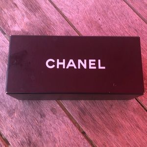 Chanel oval, oversized bright blue sunglasses